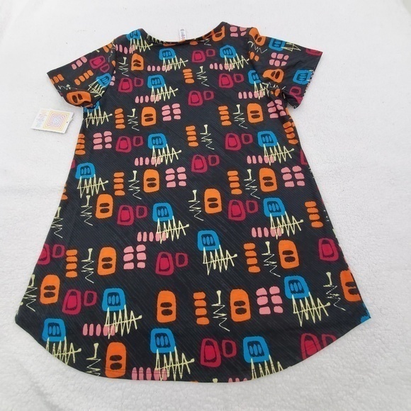 Lularoe Classic T L Black Mod Retro 90s 80s Blue O - Picture 5 of 5